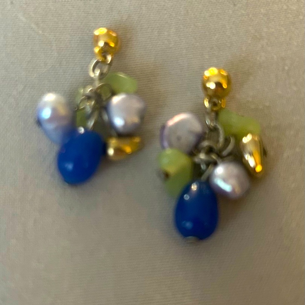Vintage, art, dangle earrings for pierced ears